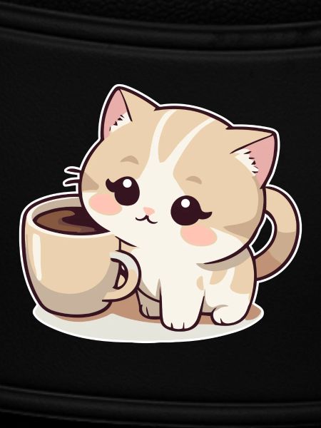 Cat with Coffee