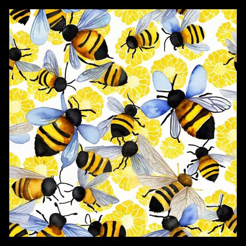 Les abeilles (aquarelle)