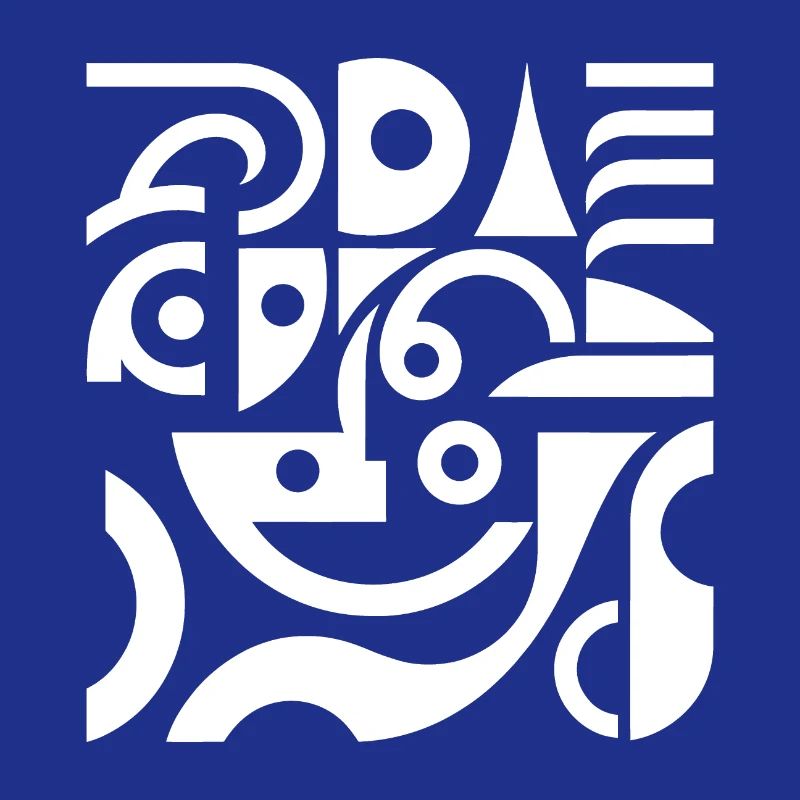 Geometric wave patterns in black and white