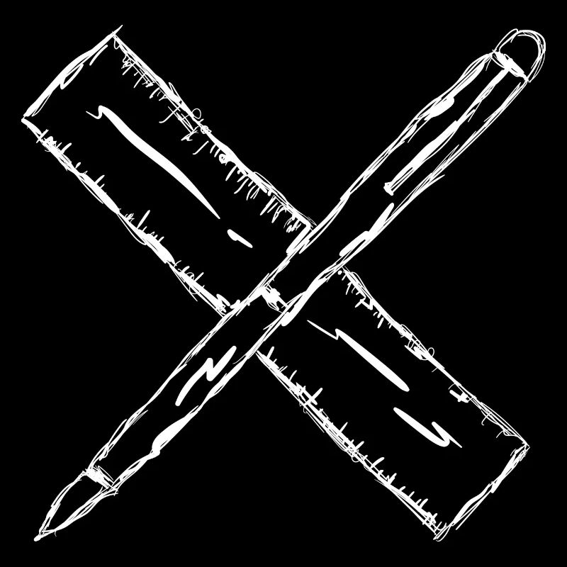 Sketch with pen and ruler