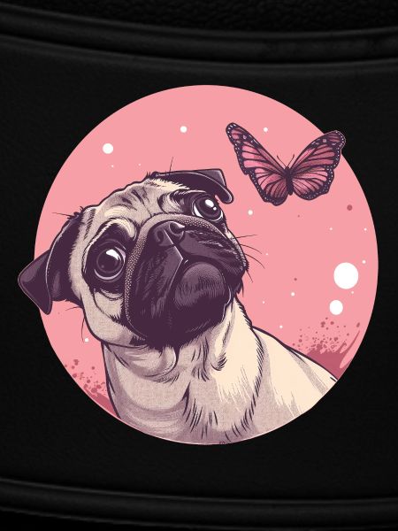 Pug and Butterfly