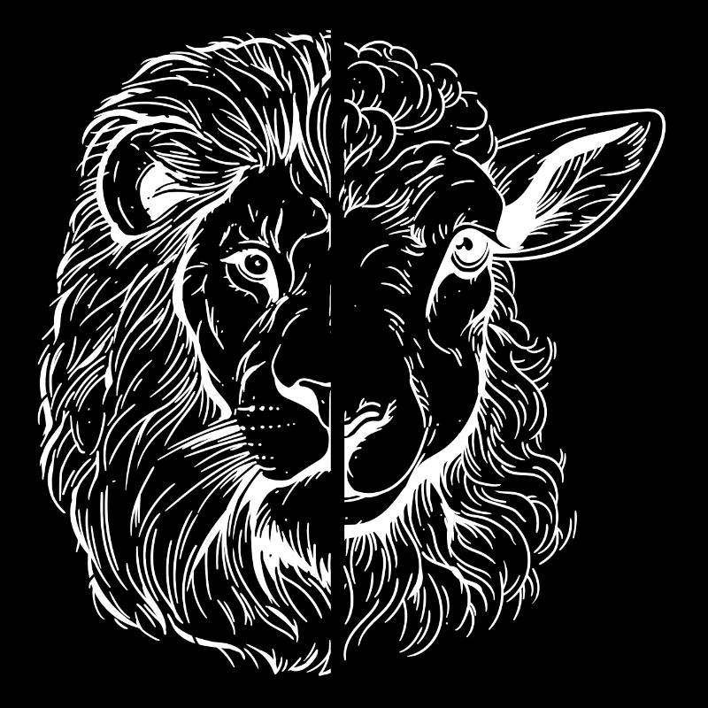 Lion et agneau