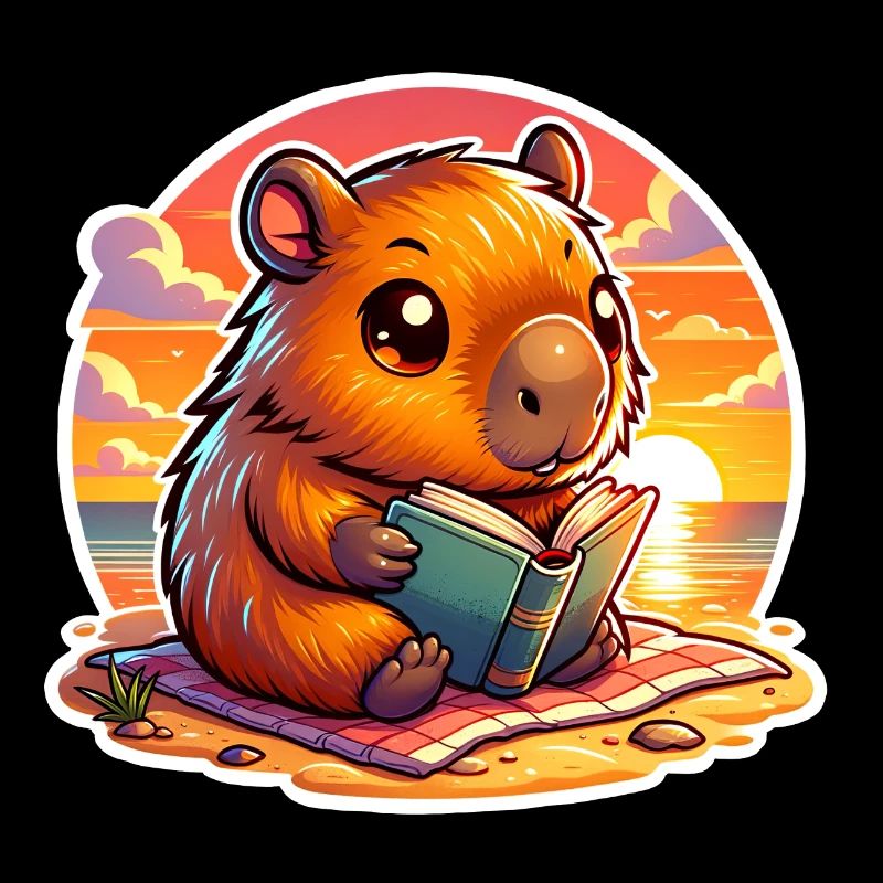Capybara Reading Books