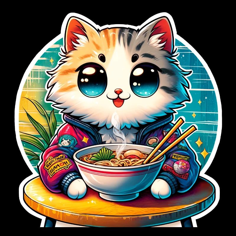 Chat Ramen Kawaii Anime
