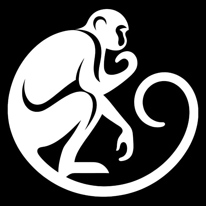 Monkey Chimpanzee Silhouette Minimalist