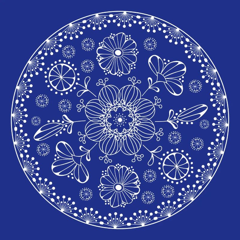 Floral pattern in circle shape