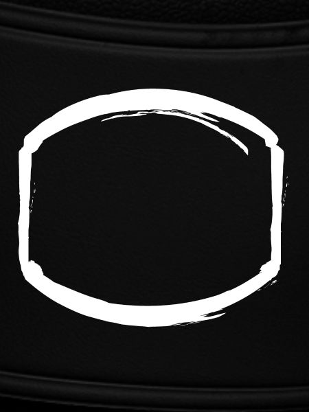 white oval frame