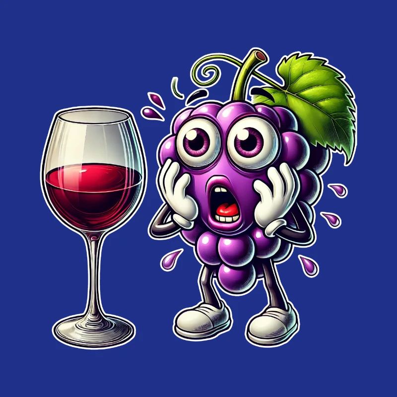 Funny wine grape design