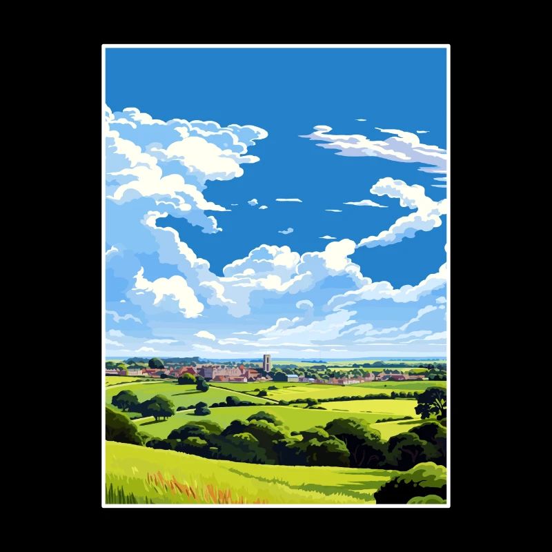 Dedham Vale Aonb Reise Poster Souvenir Farbe WPA