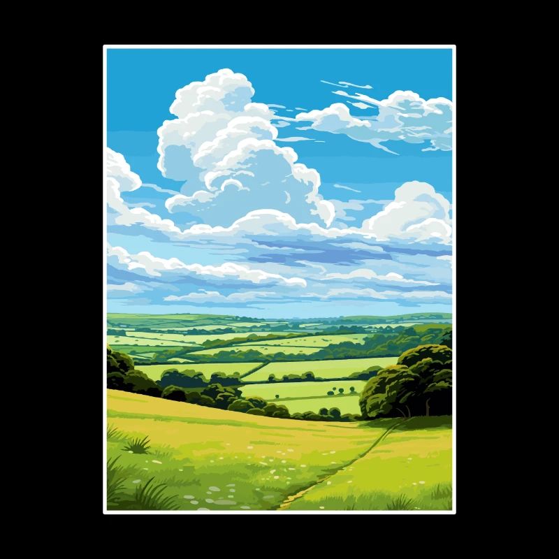West Wiltshire Downs Aonb Voyage Poster Souvenir