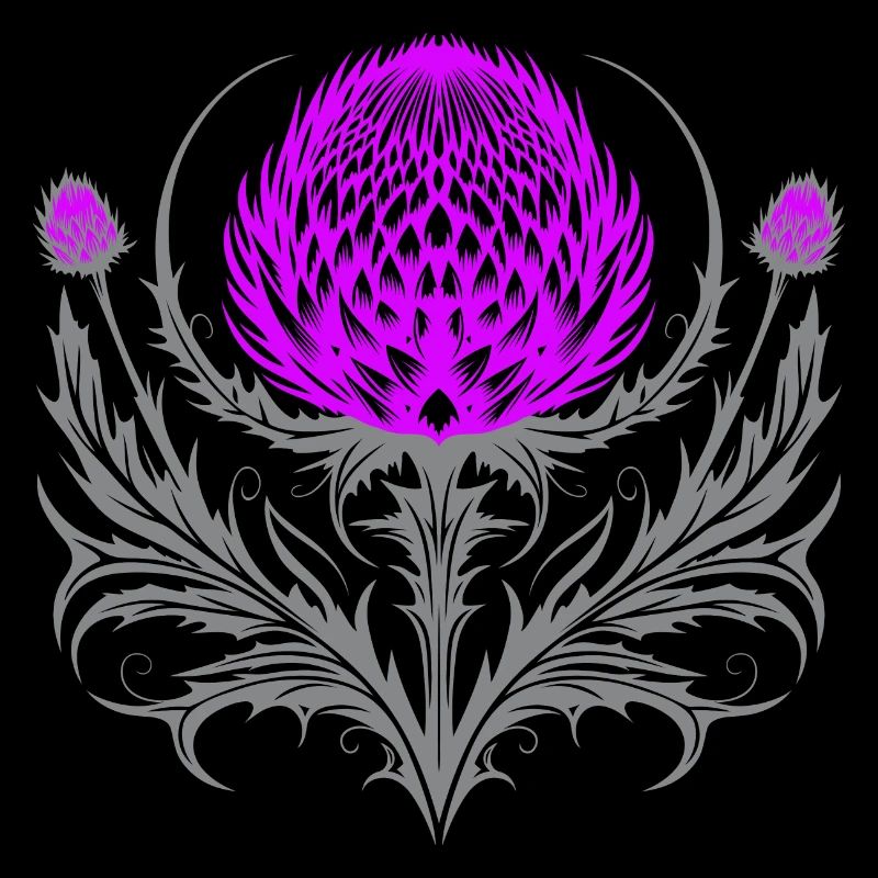 Distel Tattoo Scottish Thistle Botanical Art