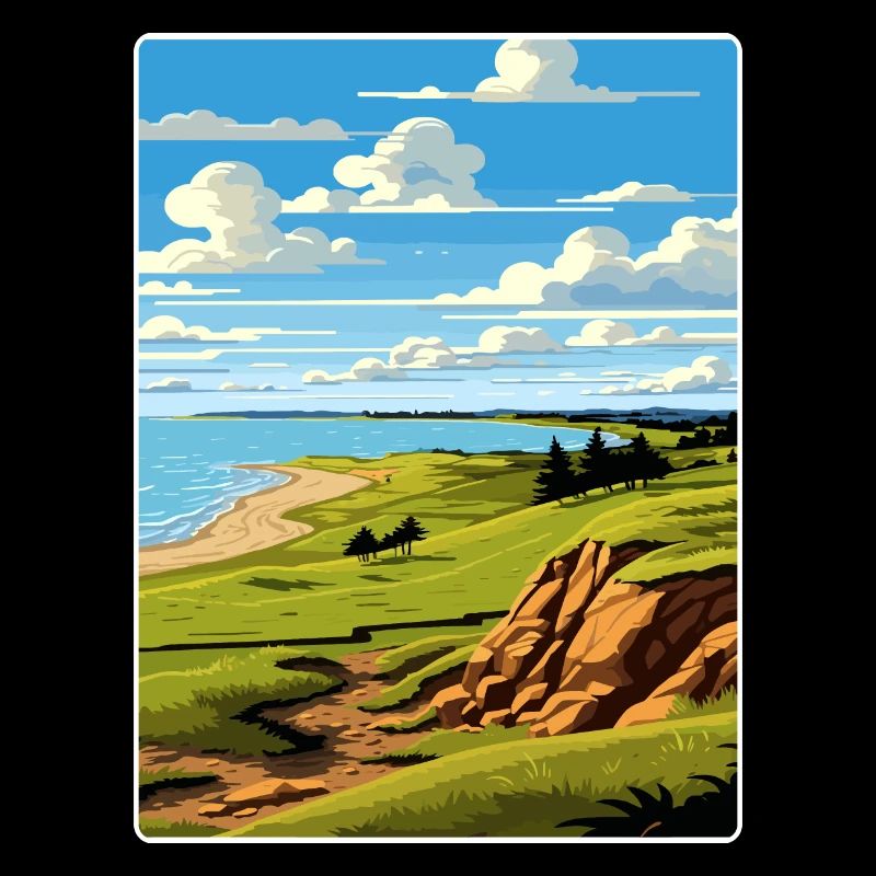 Whistling Straits Golfplatz Reiseposter