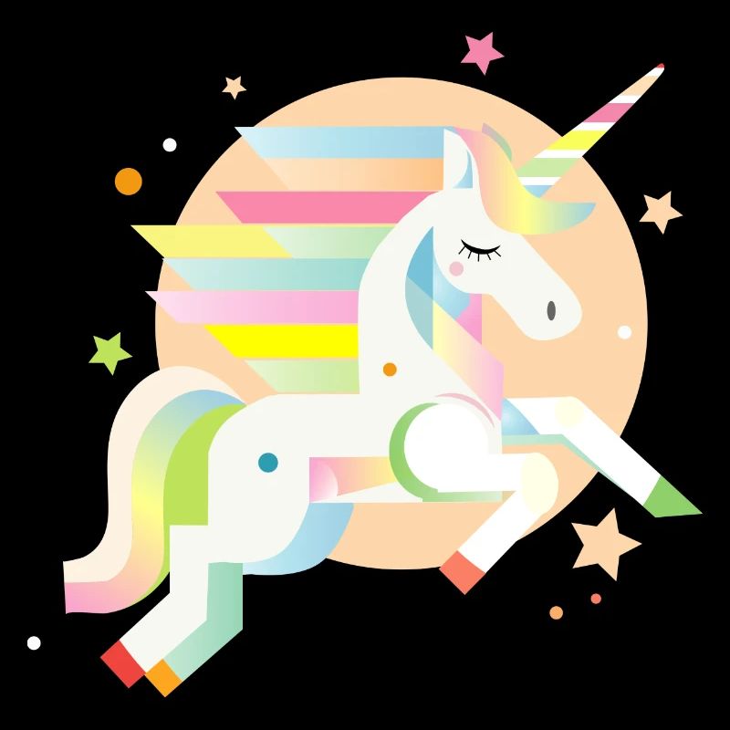 Delicate Geometric Unicorn – Dreamy & Magical