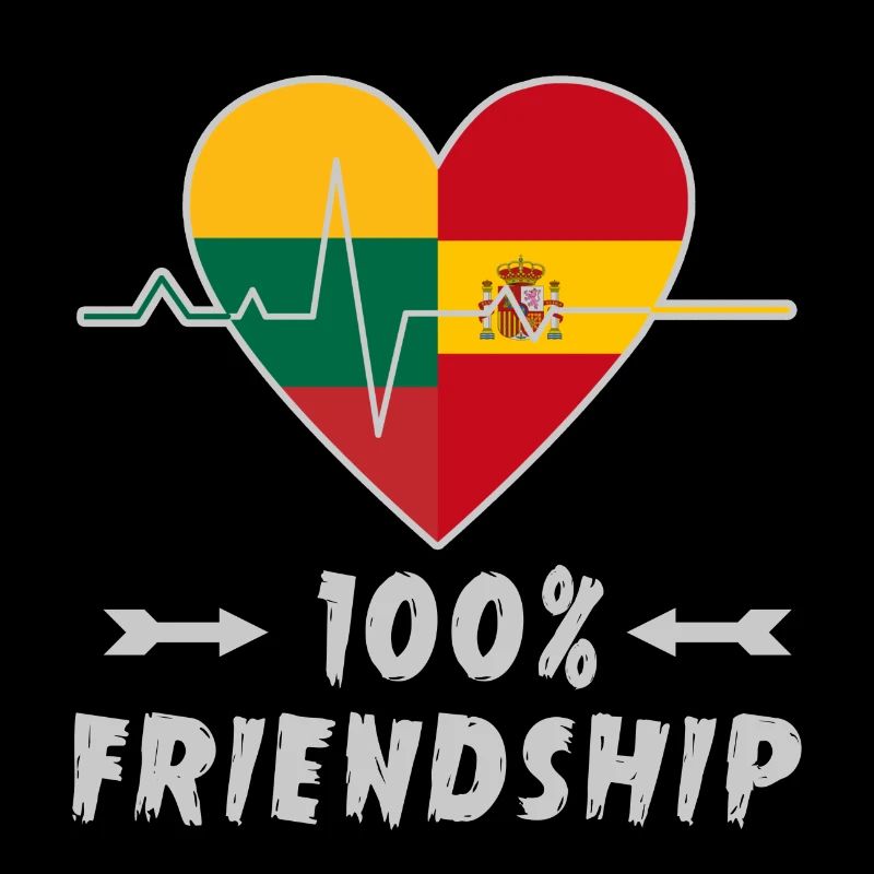 Litauen und Spanien 100% Freundschaft