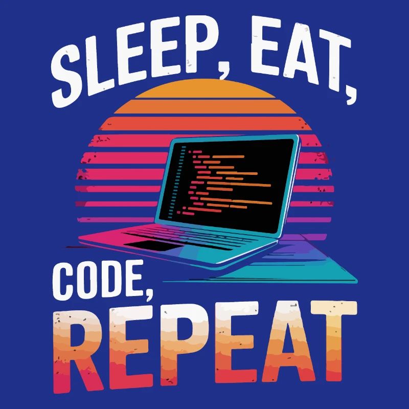 Schlaf Essen Code Wiederholen Geschenk Programmierer Entwickler