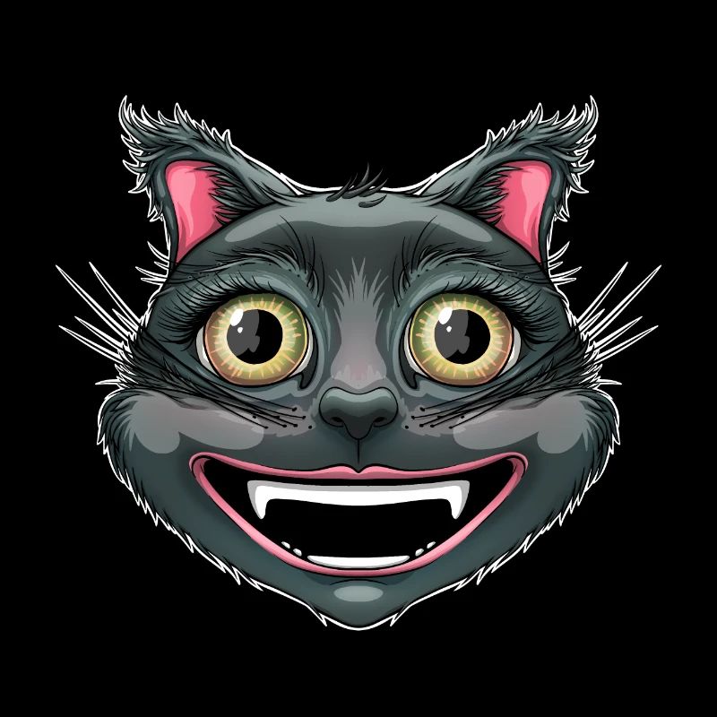 happy black cat