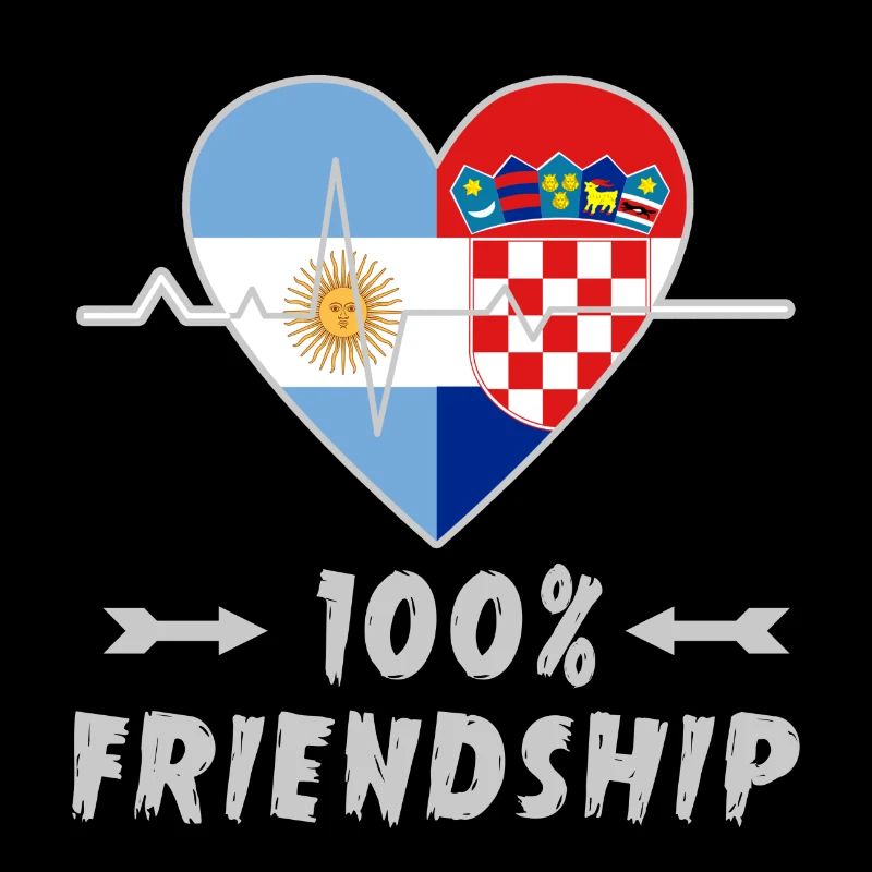 Argentinien und Kroatien 100% Freundschaft