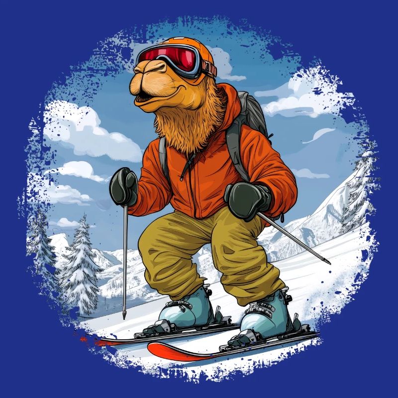 Kamel Skifahrer