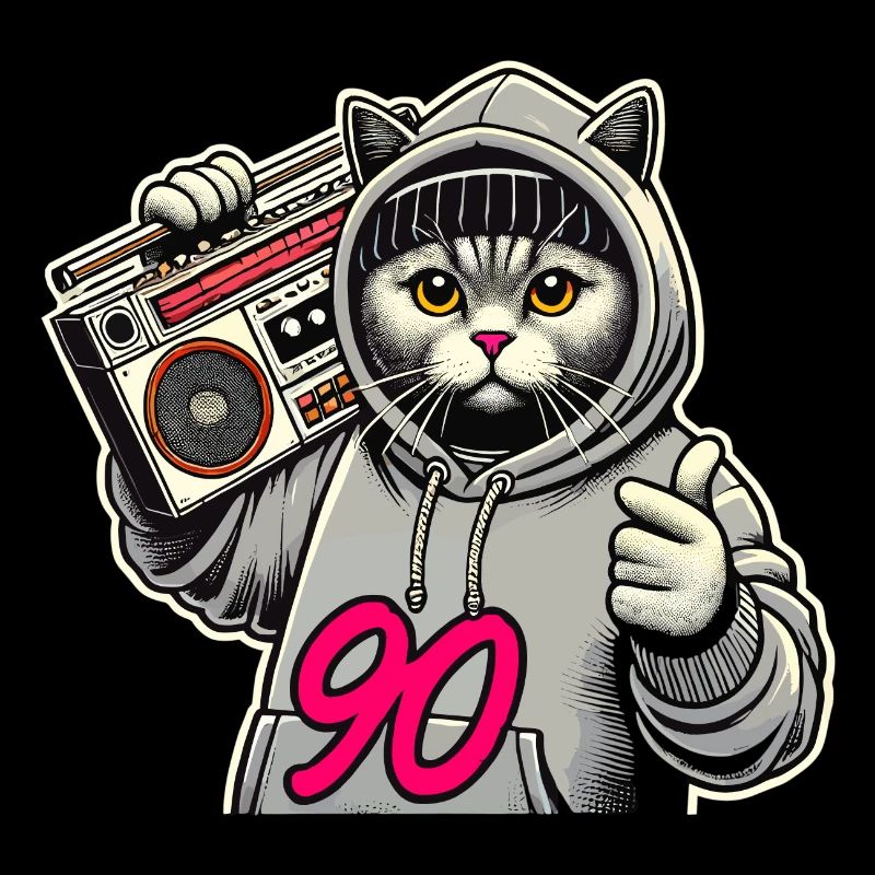 90 Ghettoblaster Britisch Kurzhaar Katze Geschenk