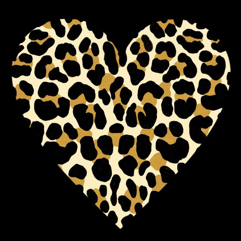 Coeur à imprimé léopard