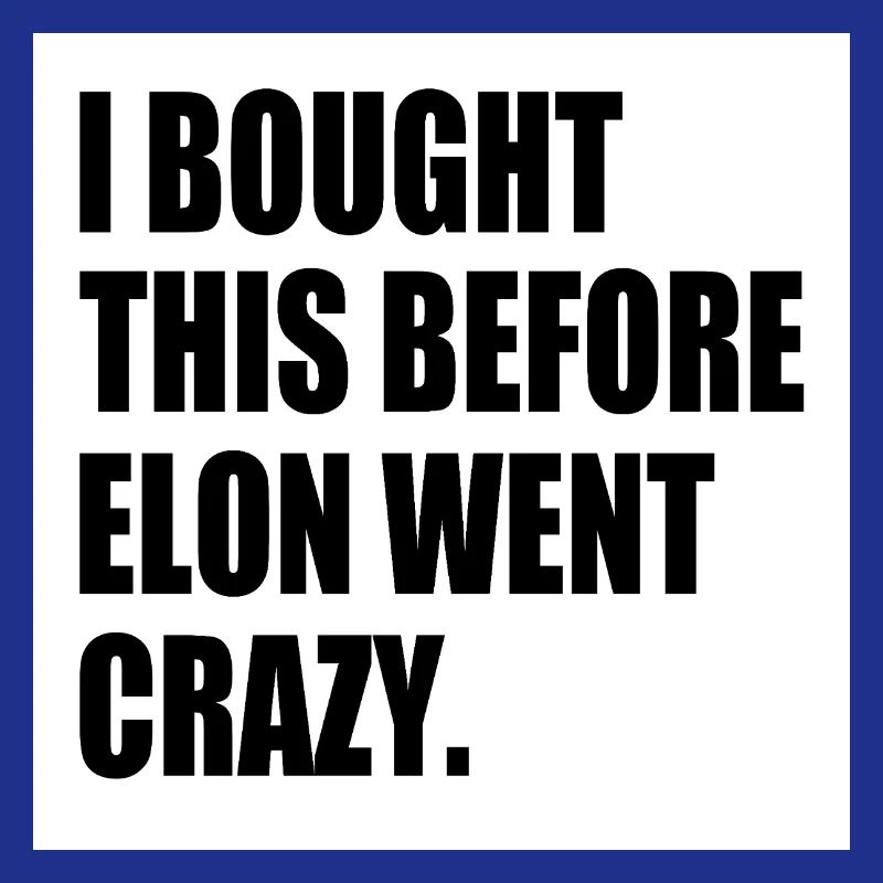 i bought this before elon went crazy