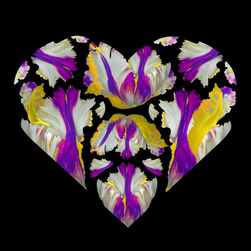 Explosion de couleurs en cœur