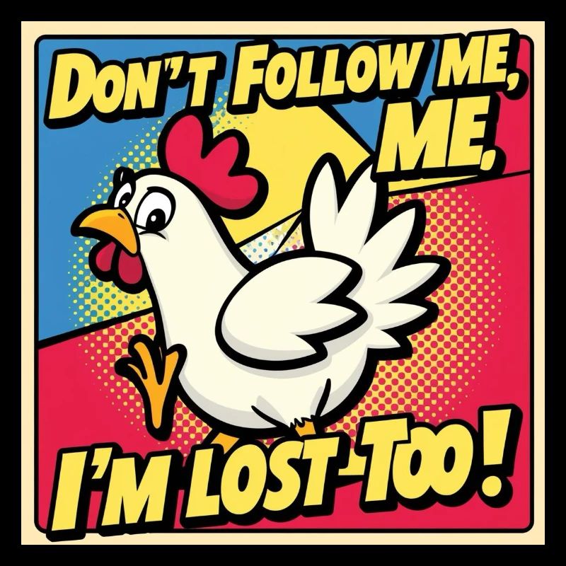 Poulet « Ne me suivez pas, moi aussi je suis perdu ! »