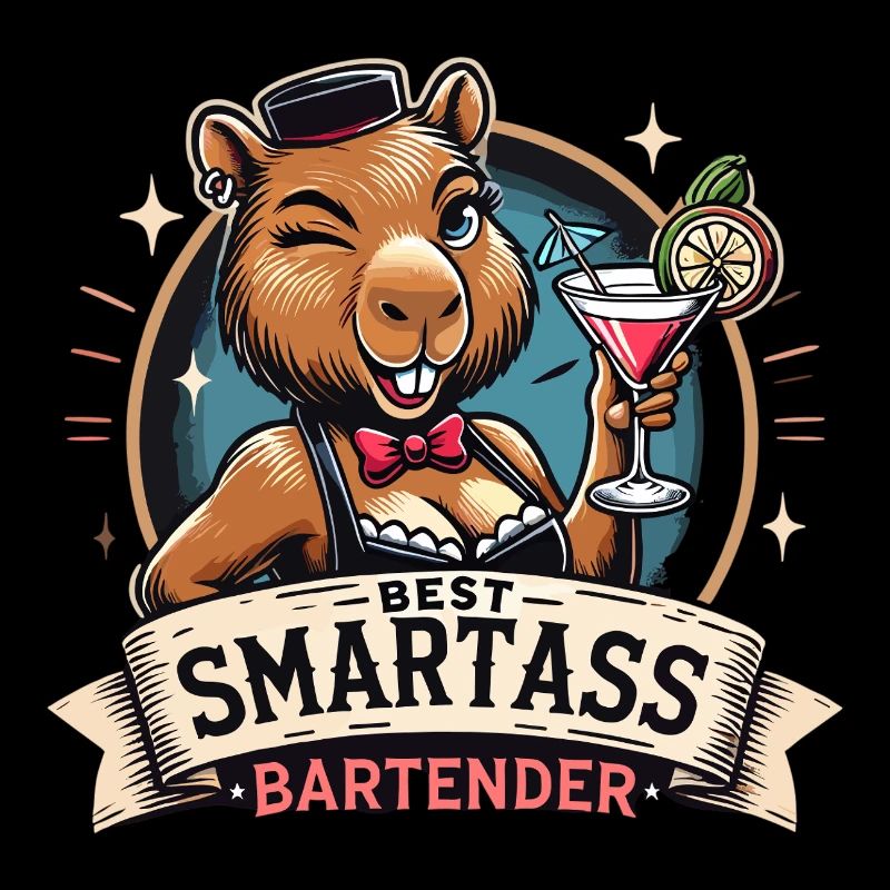Barman Barmaid Capybara Capy Gift