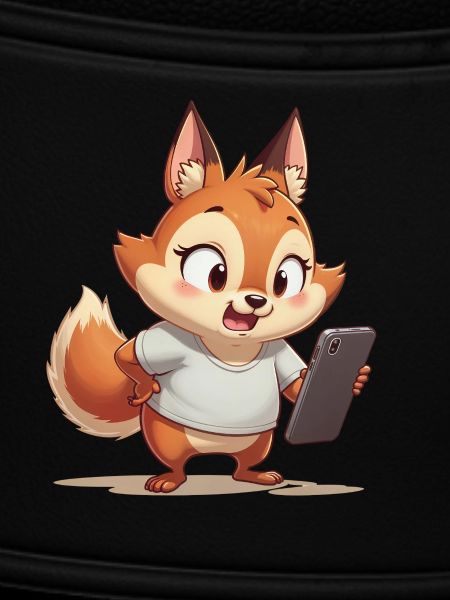 Fuchs mit Handy