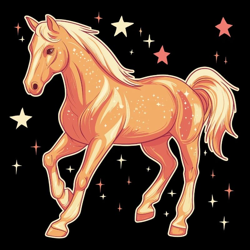 Cheval avec des étoiles