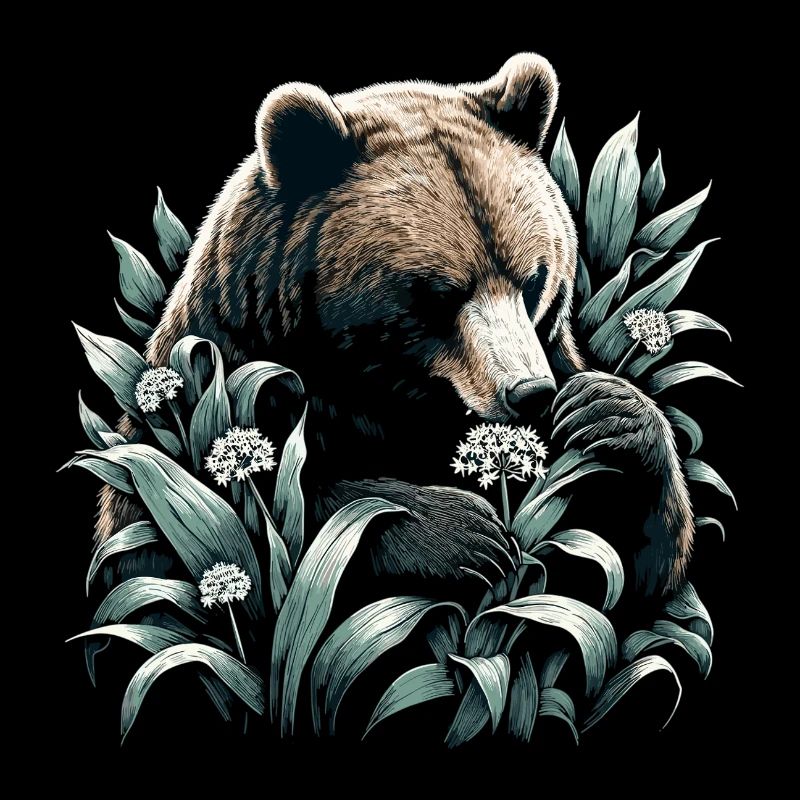 Cadeau Bear Eats Wild Garlic