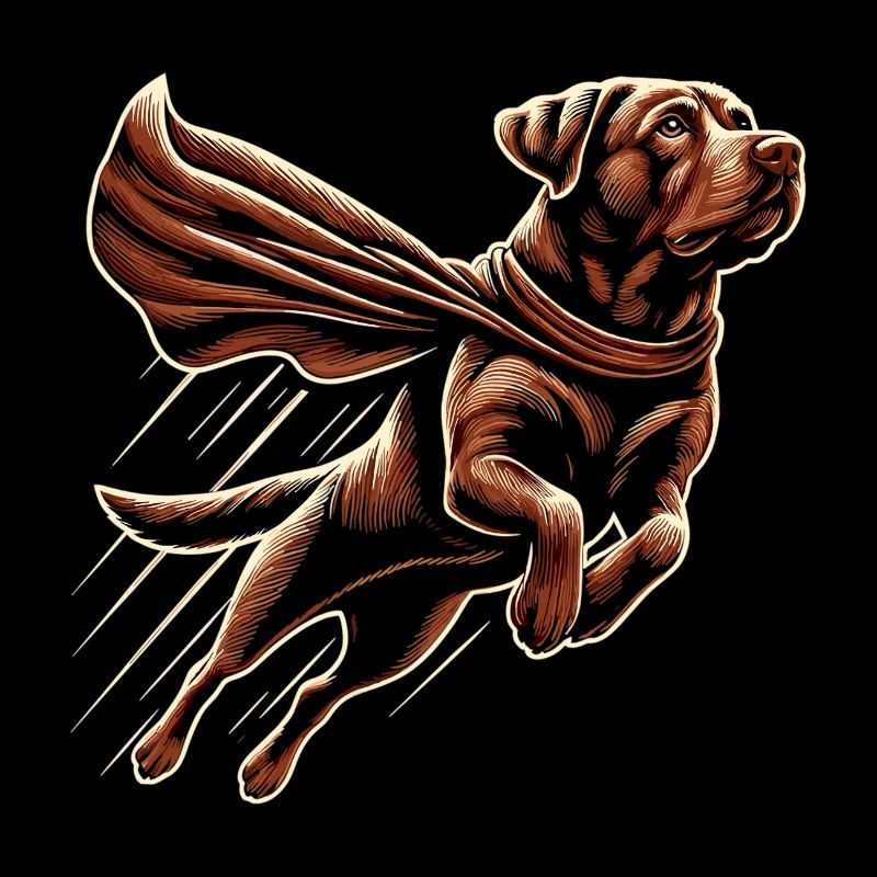 Super Dog Brown Labrador Labi Labbi Gift