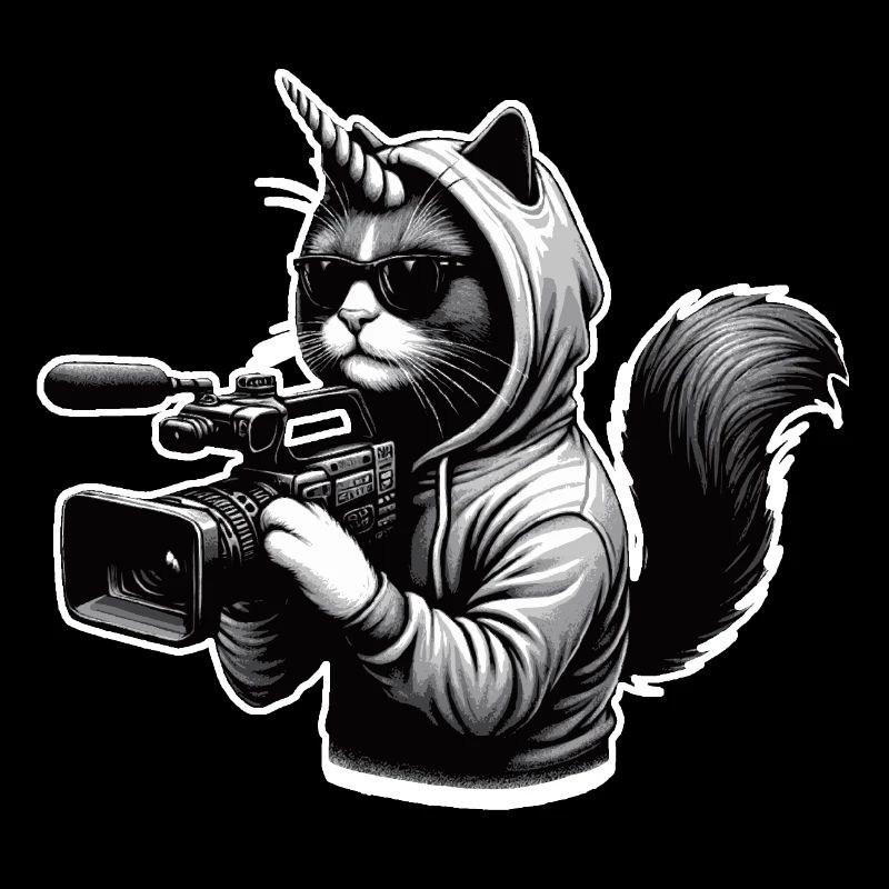 Chat licorne cadreur