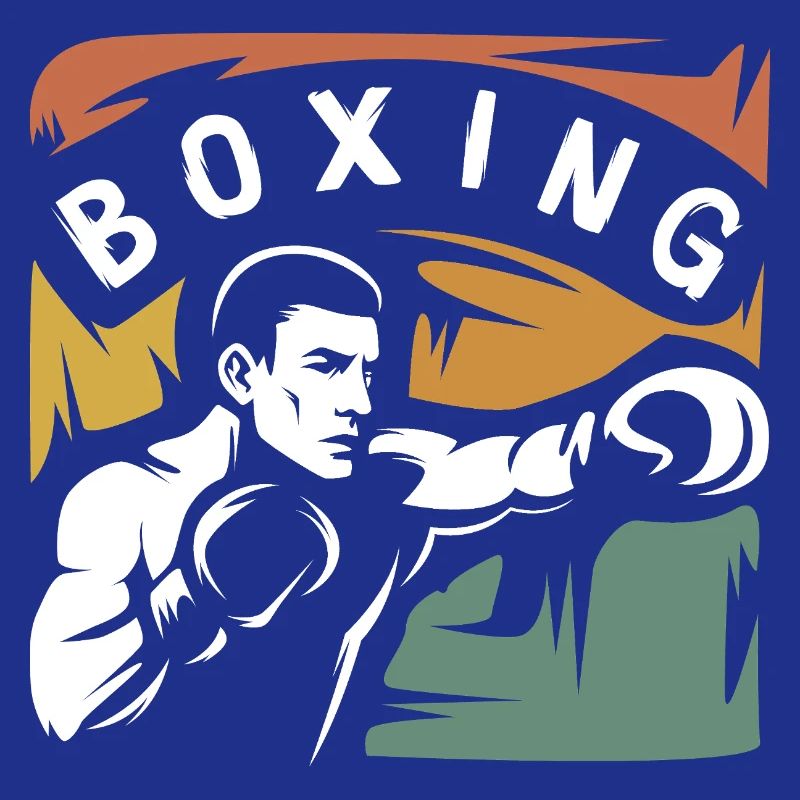 Combattant de boxe vintage – Conception de boîte rétro