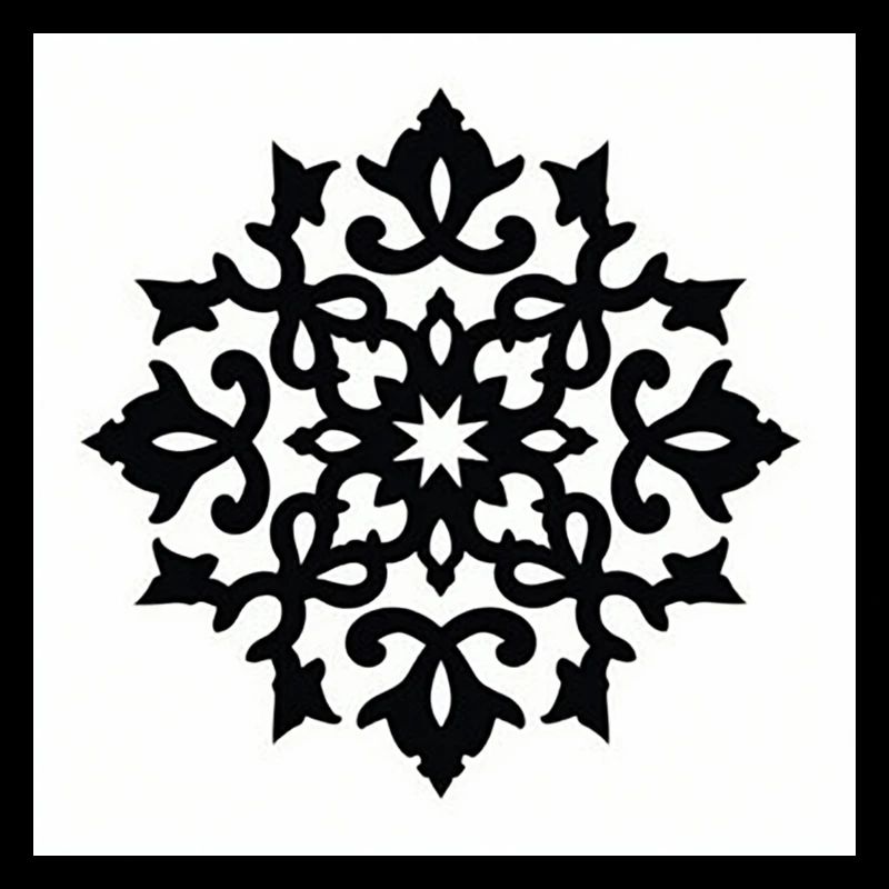 Detailed snowflake with ornamentation