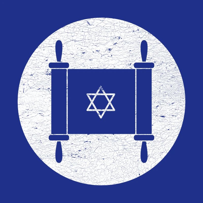 Torah scroll in a white circle