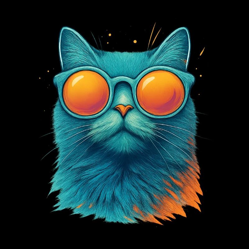 Coole Katze mit Sonnenbrille