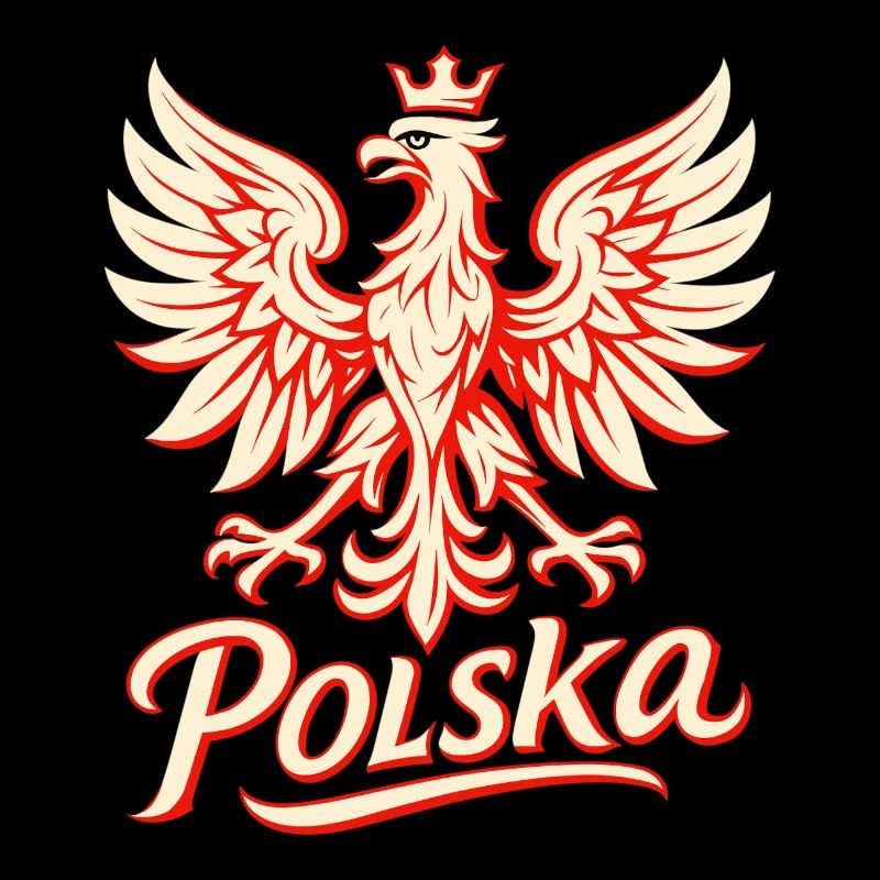 Pologne Polska Aigle Drapeau Drapeau Graphique Cadeau