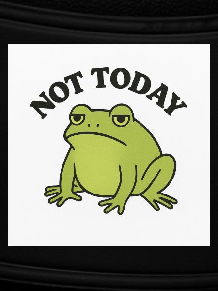 Lustiger Frosch mit Statement Text