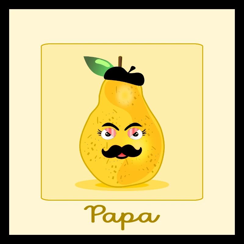 French dad - dad with mustache beard
