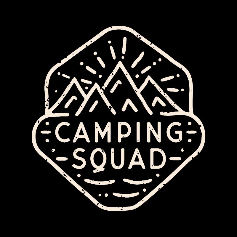 Camping squad groupe de campeurs