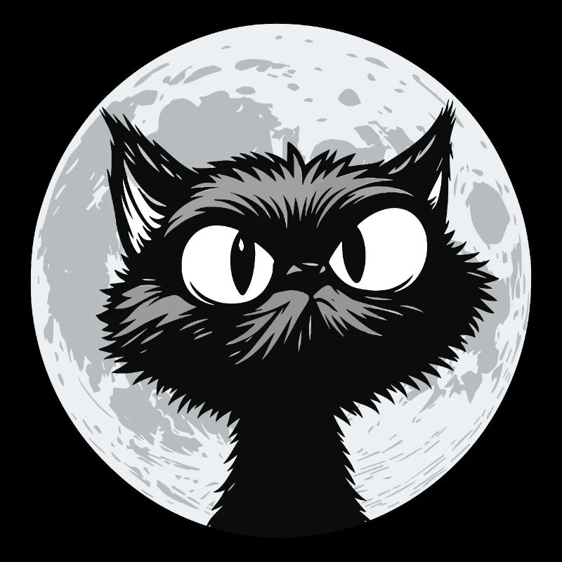 Mondkatze Mitternacht