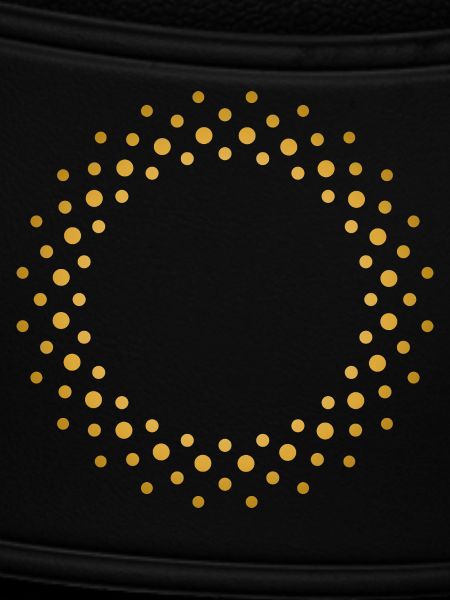 Ring-shaped, golden dot pattern