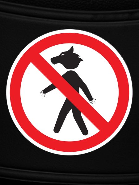 Werwolf-Verbotsschild – Hu Signage
