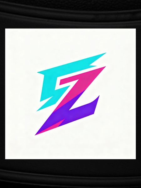 Zigzag Neon Gradient Logo