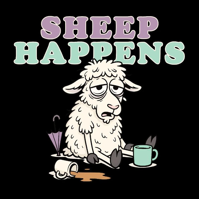 Mouton Arrive Rire Pastel