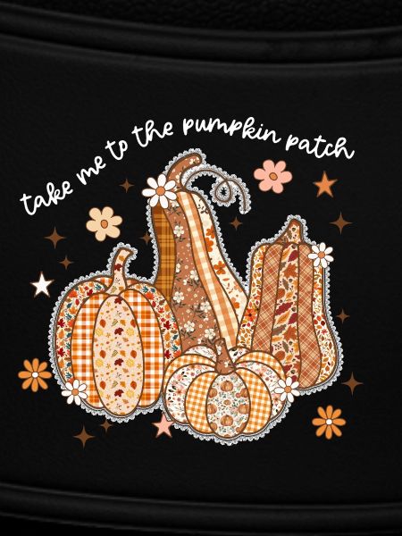 Patchwork Kürbisse Herbstmotiv