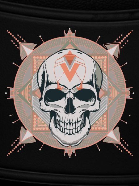 Cyber Geometric Skull Mandala