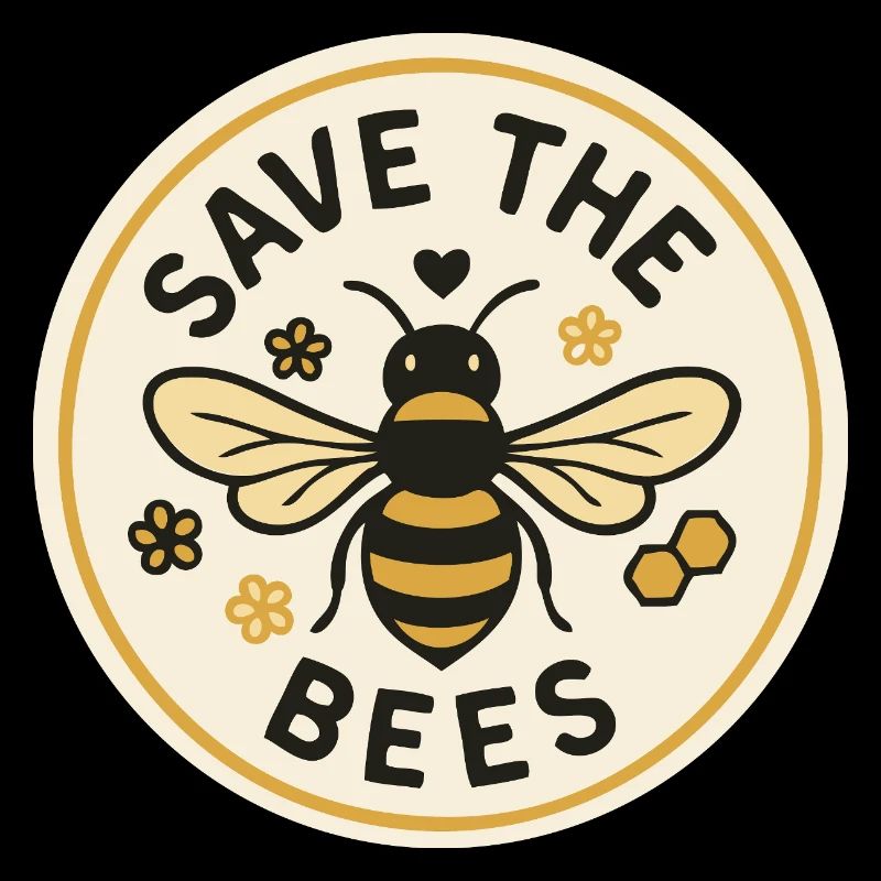 Save the Bees Nature Bee Motif