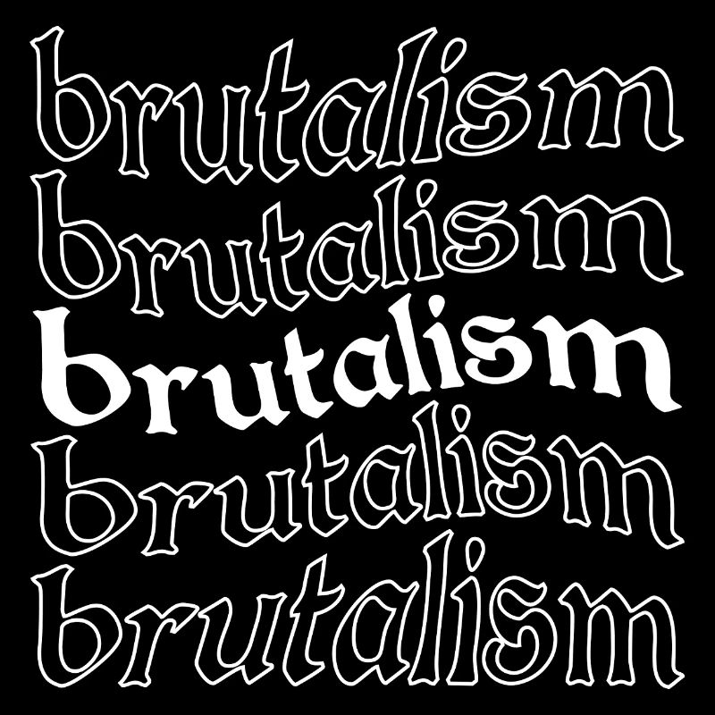 Brutalism Echoes Typography Tee